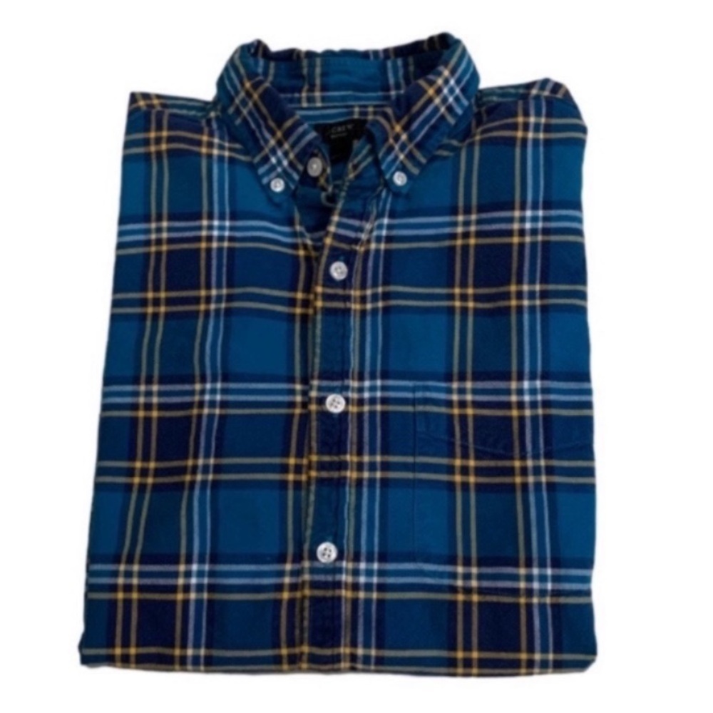 J Crew Blue Plaid Men's Shirt